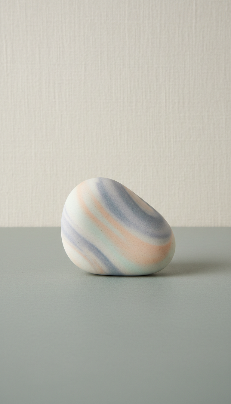 Pebble Fidget Stone With Satin Finish