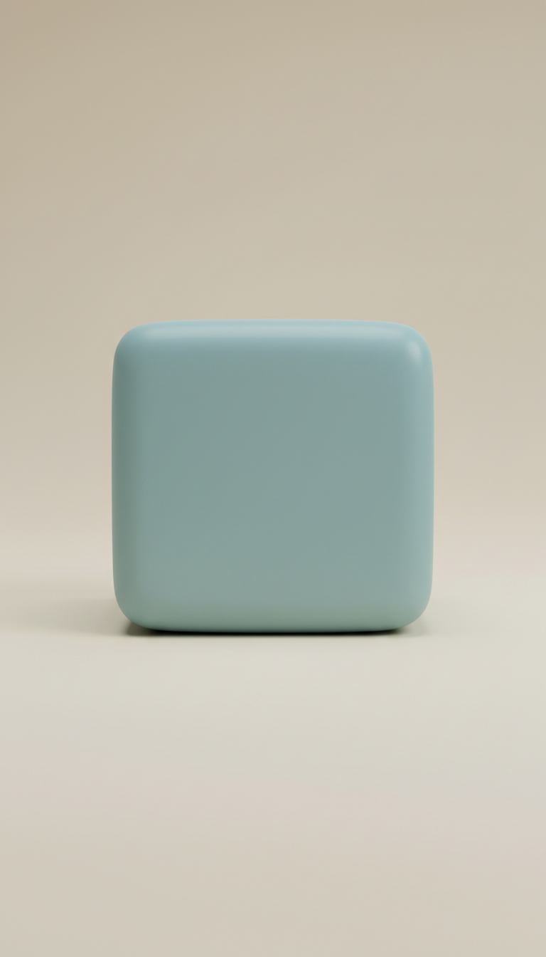 Stone Blue Texture Cube With Raised Ridges