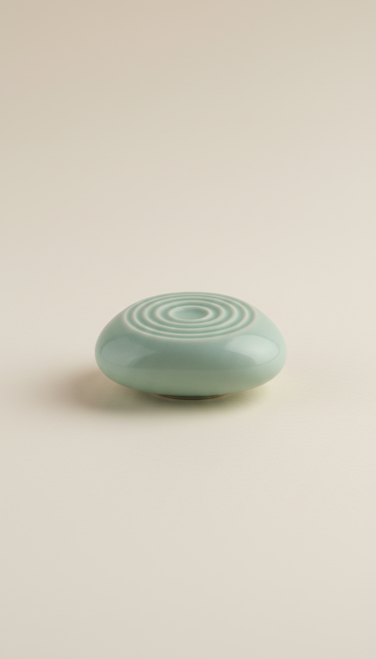 Celadon Pebble Spinner With Weighted Core
