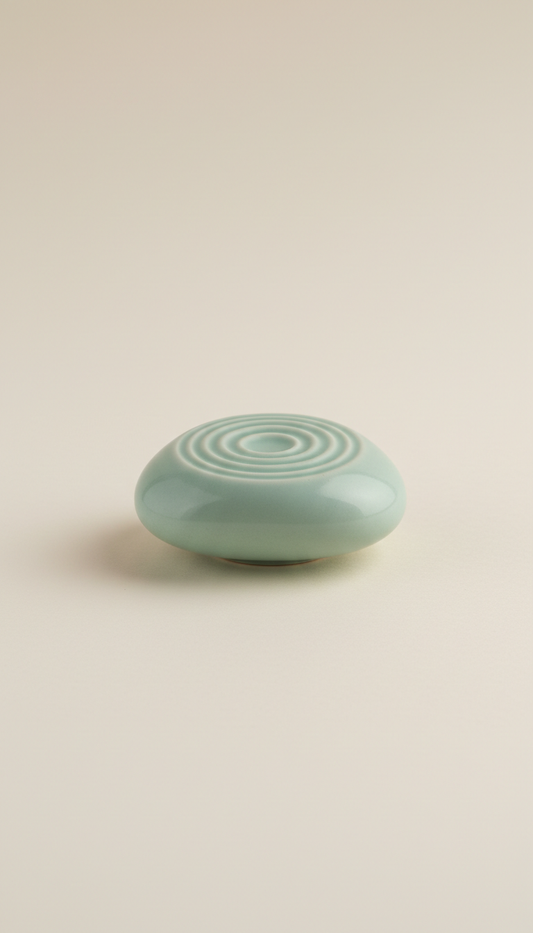 Celadon Pebble Spinner With Weighted Core