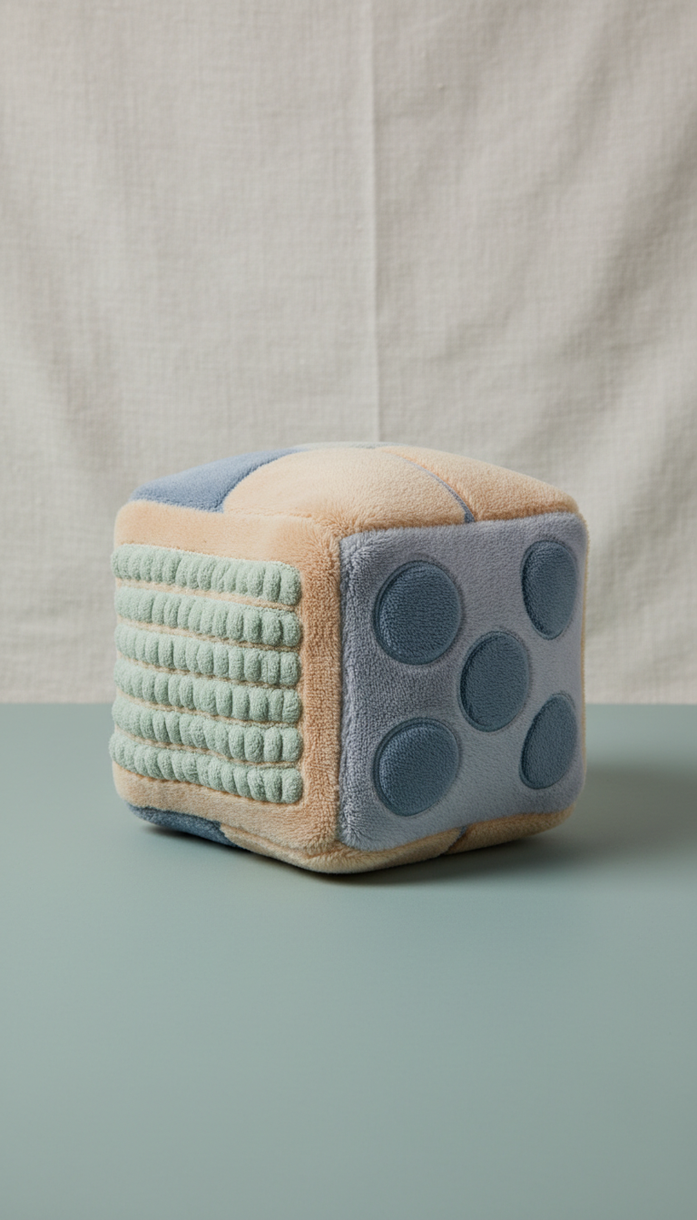 Plush Grounding Cube With Microfiber Sides