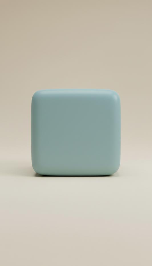 Stone Blue Texture Cube With Raised Ridges