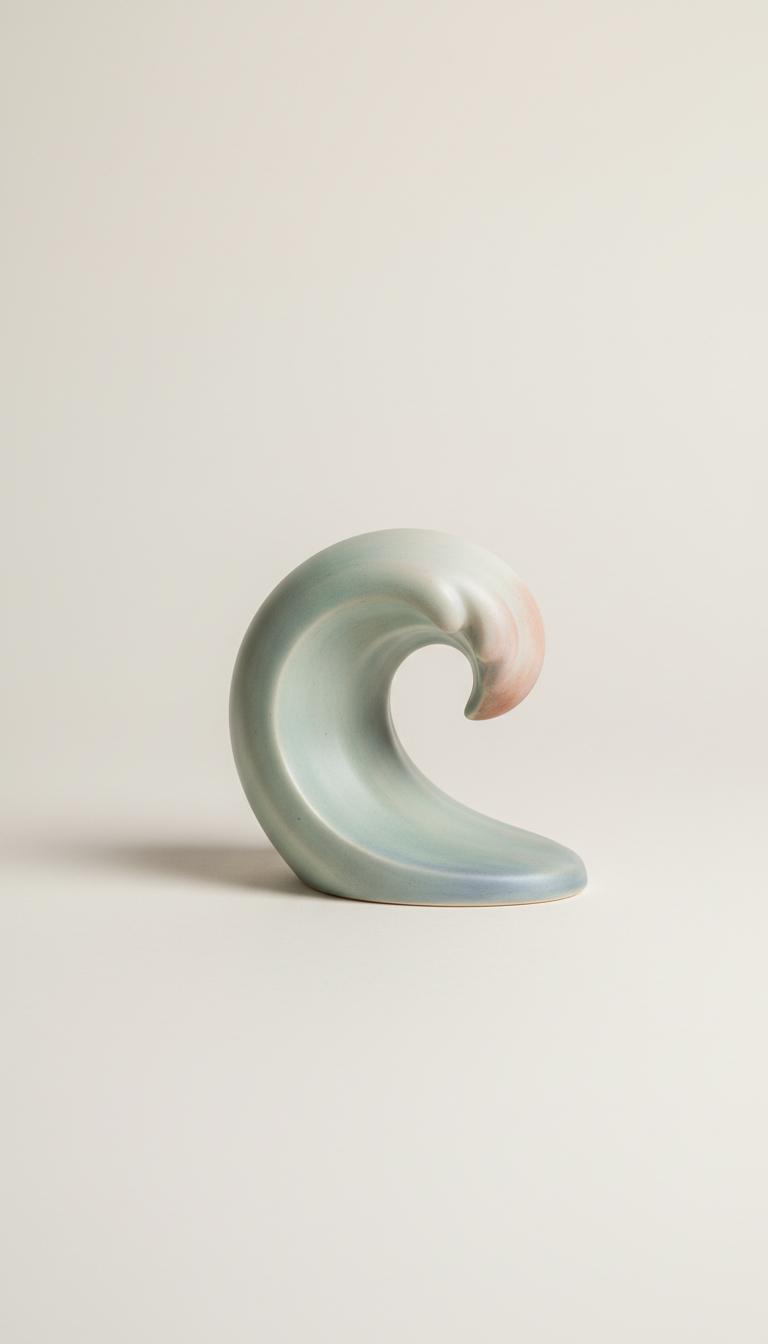 Porcelain Wave Roller With Gloss Finish