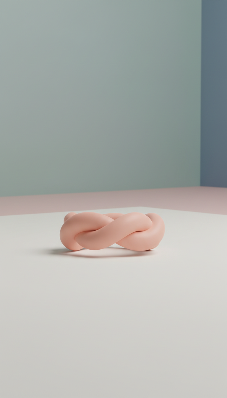 Blush Coral Twist Ring In Silicone