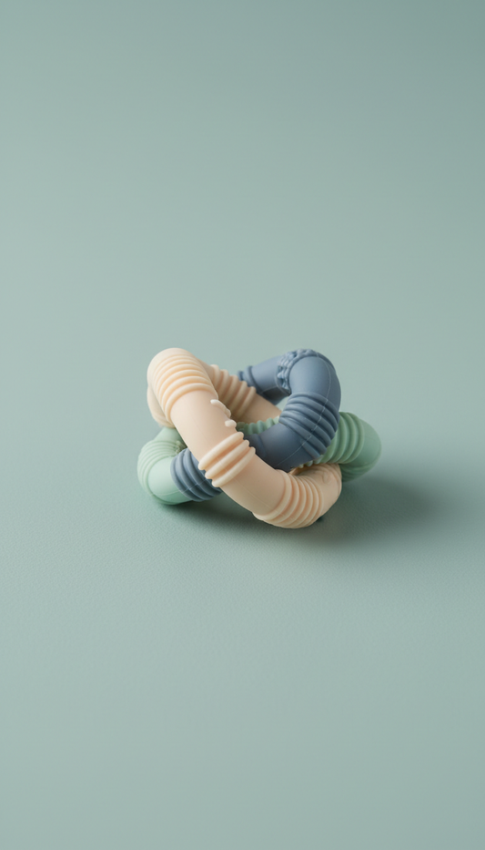 Silicone Tactile Loop in Soft Blush
